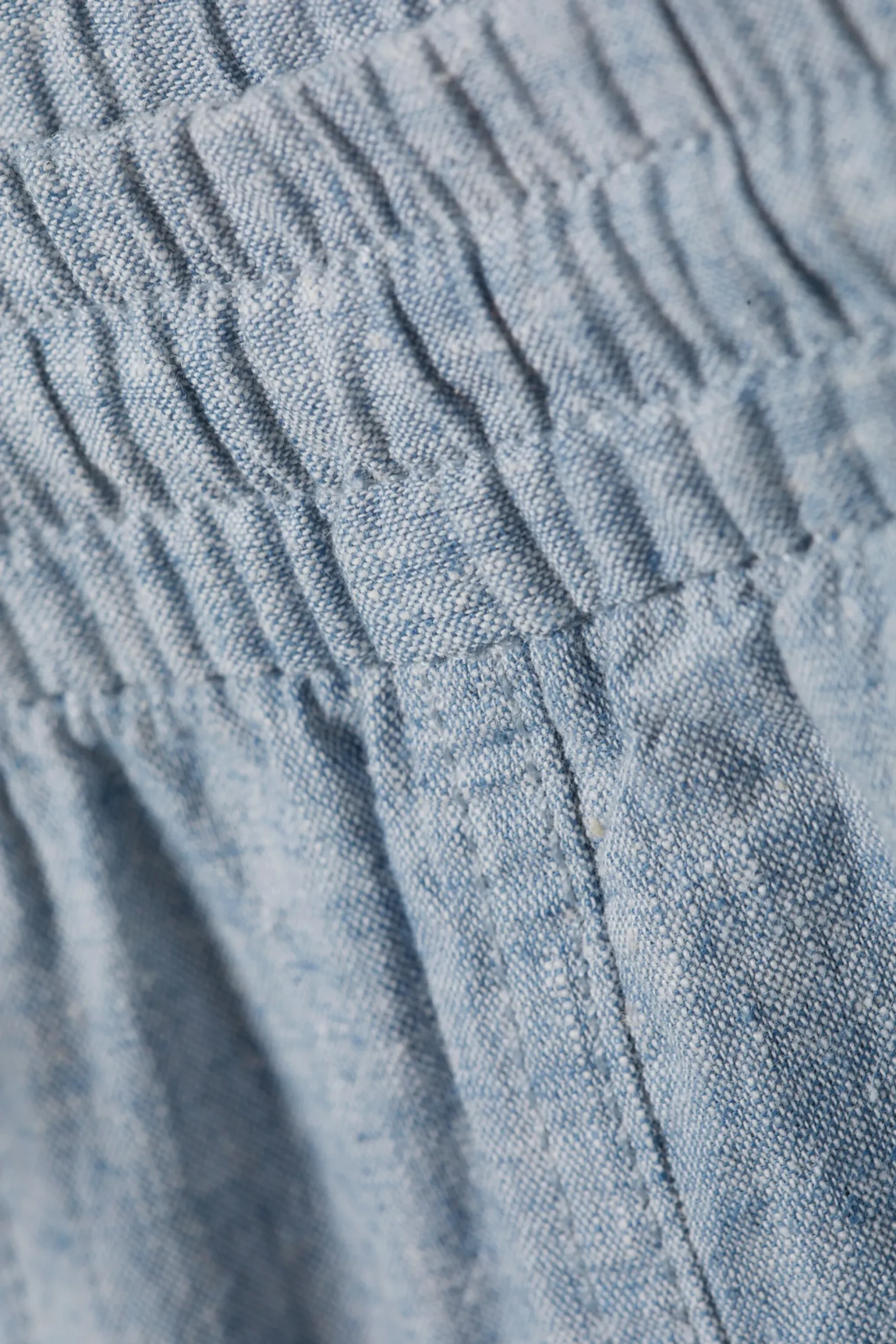 Weekday RELAXED LINEN BLEND TROUSERS dusty blue melange Store