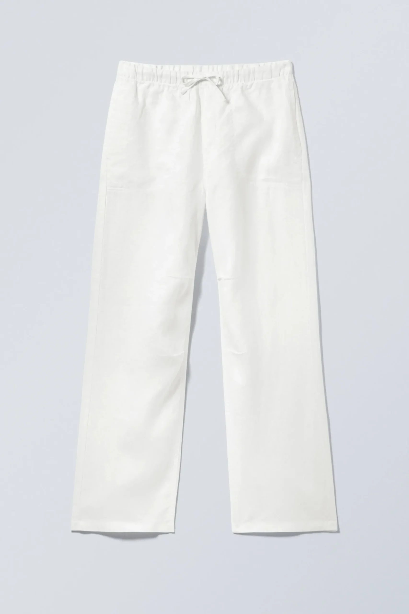 Weekday RELAXED LINEN TROUSERS dusty white New