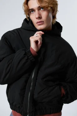 Weekday RELAXED NYLON BOMBER JACKER black Shop