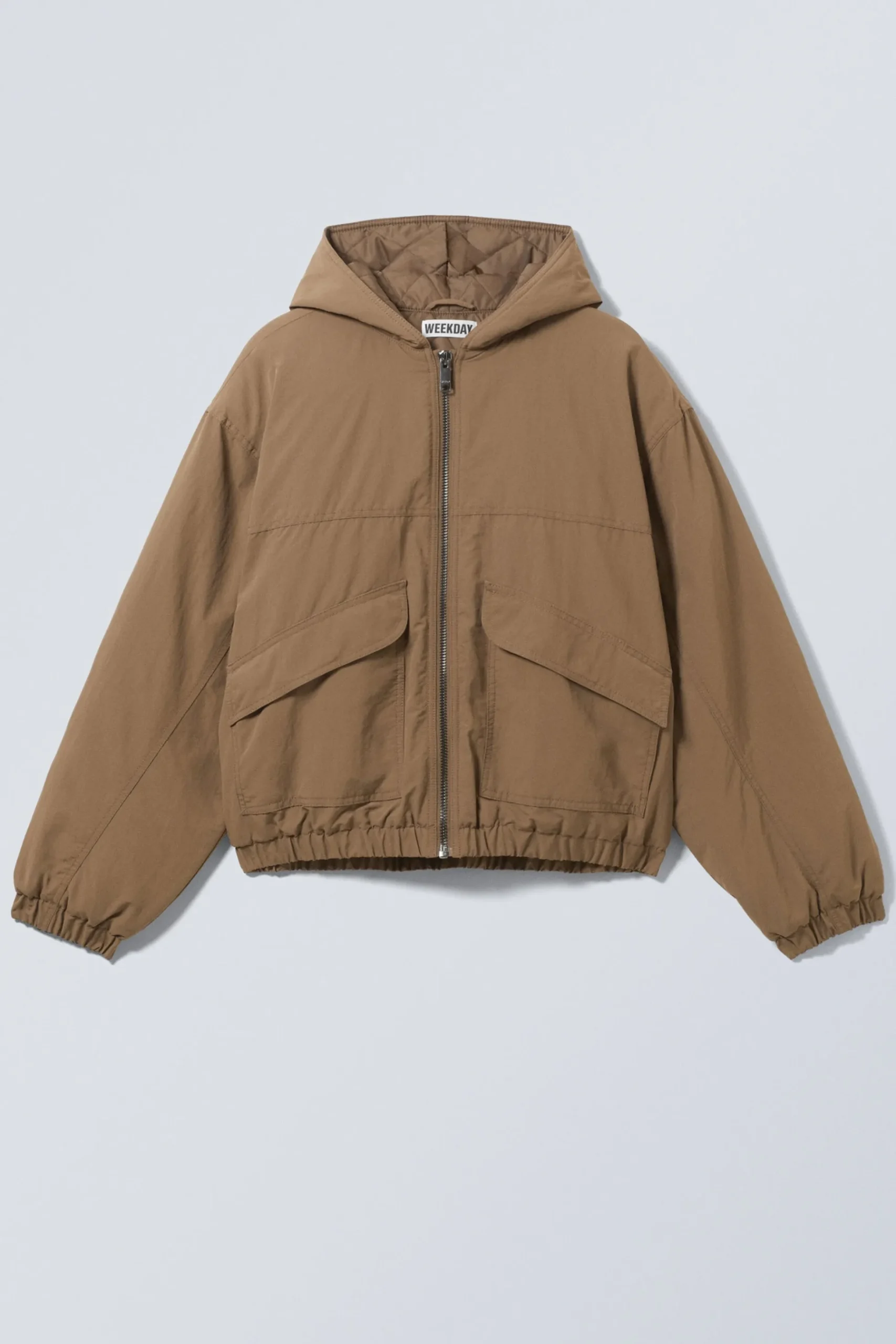 Weekday RELAXED NYLON BOMBER JACKER dusty brown Clearance