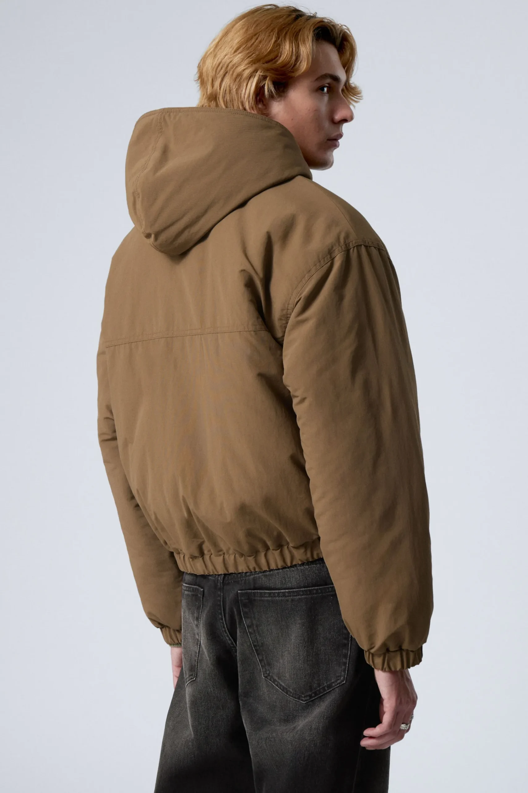 Weekday RELAXED NYLON BOMBER JACKER dusty brown Clearance