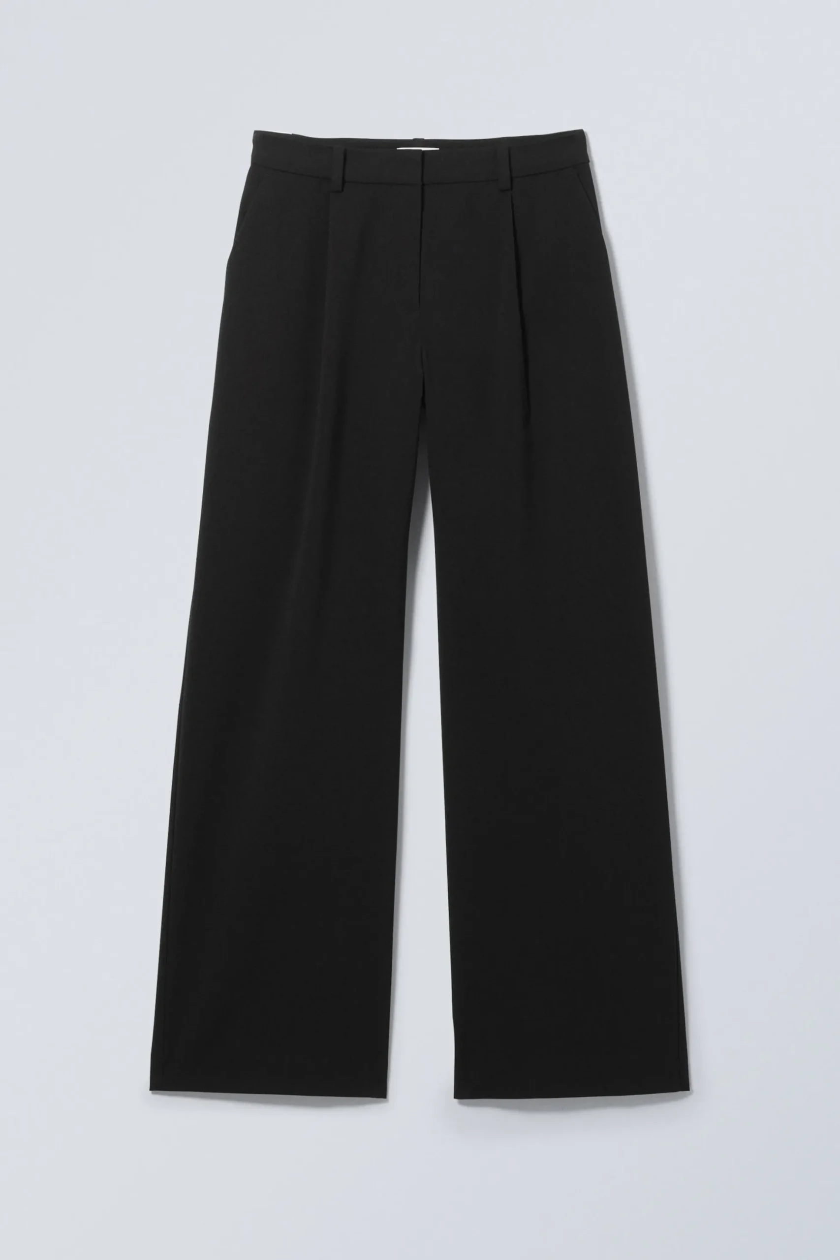 Weekday RELAXED PLEATED SUITING TROUSERS black New