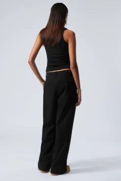 Weekday RELAXED PLEATED SUITING TROUSERS black New