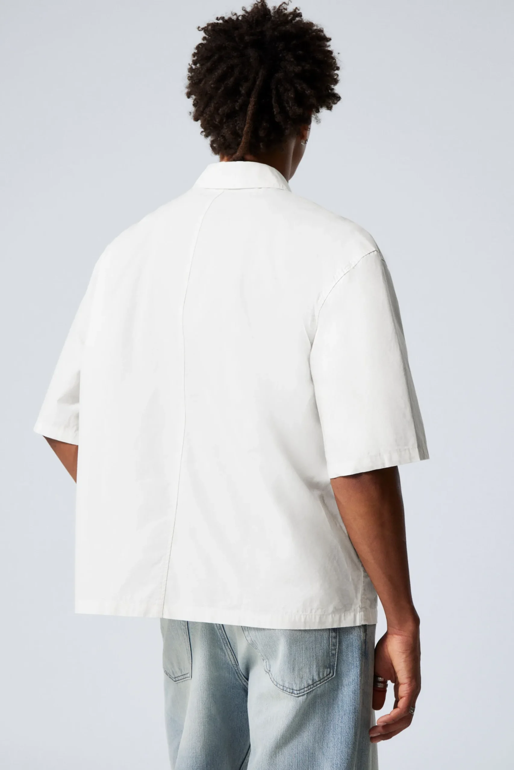 Weekday RELAXED SHORT SLEEVE COTTON SHIRT dusty white Online