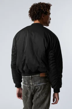 Weekday RELAXED TWILL BOMBER JACKET black Fashion