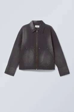 Weekday RELAXED UTILITY JACKET washed black Online