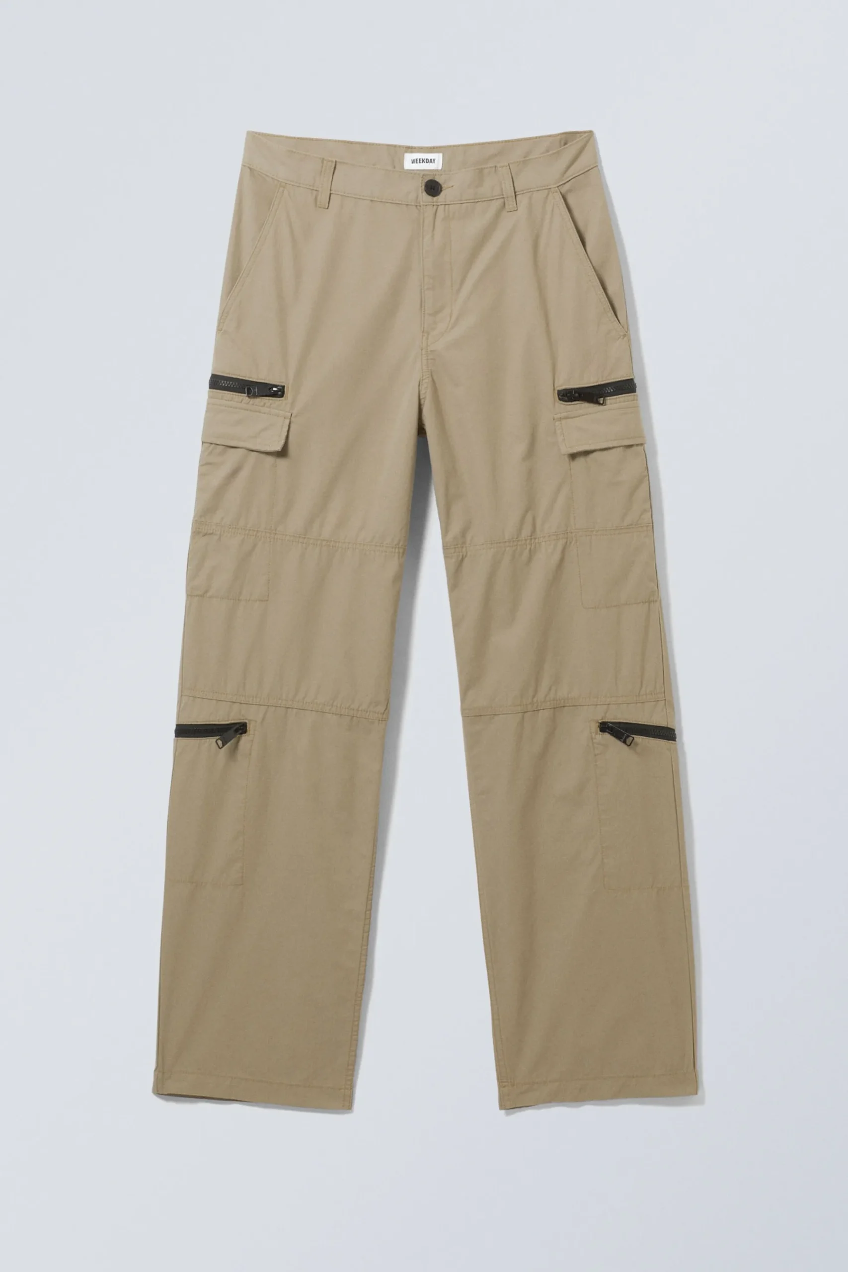 Weekday RELAXED ZIPPED TROUSERS beige Shop