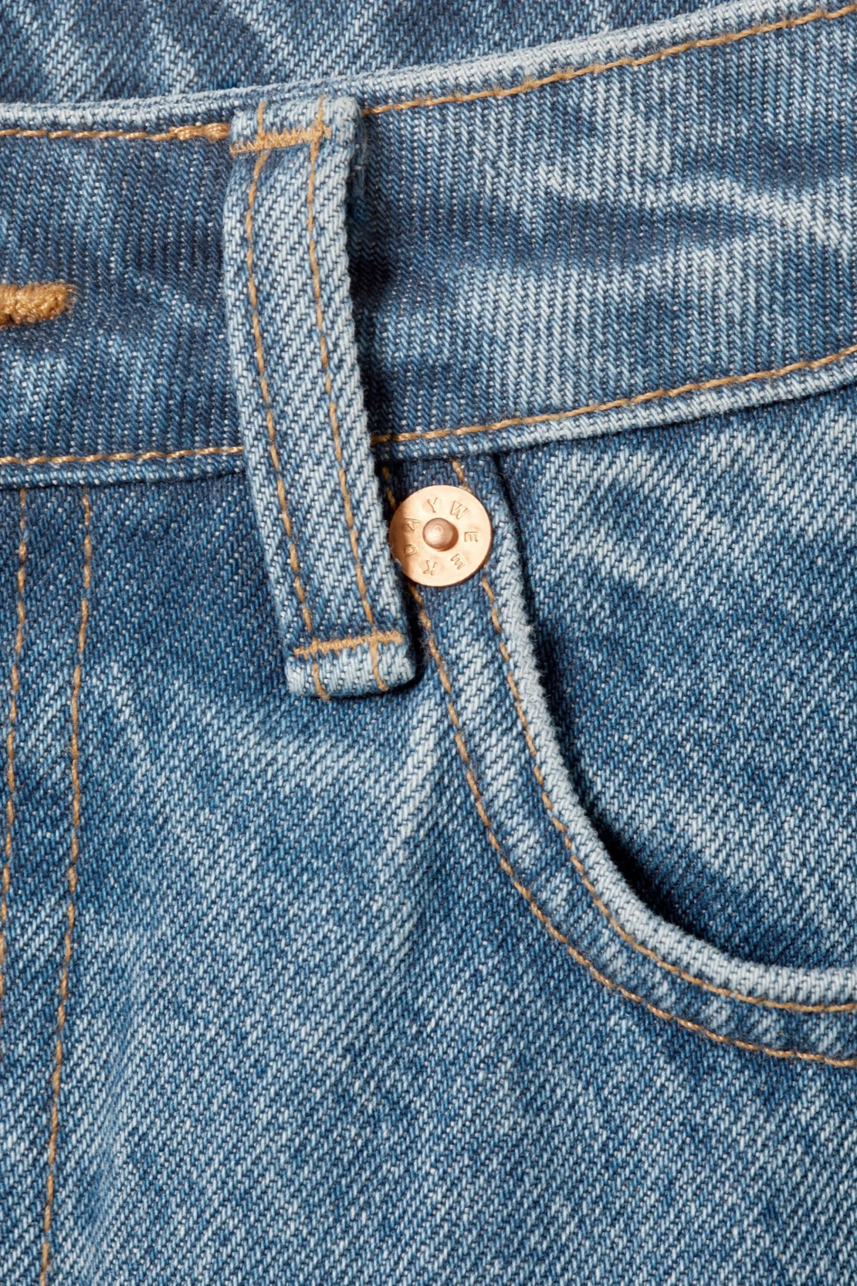 Weekday RESOLUTE CURVE HIGH WAISTED REGULAR STRAIGHT JEANS 90s blue medium blue Flash Sale