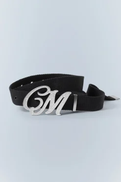 Weekday RHINESTONE BELT black Clearance