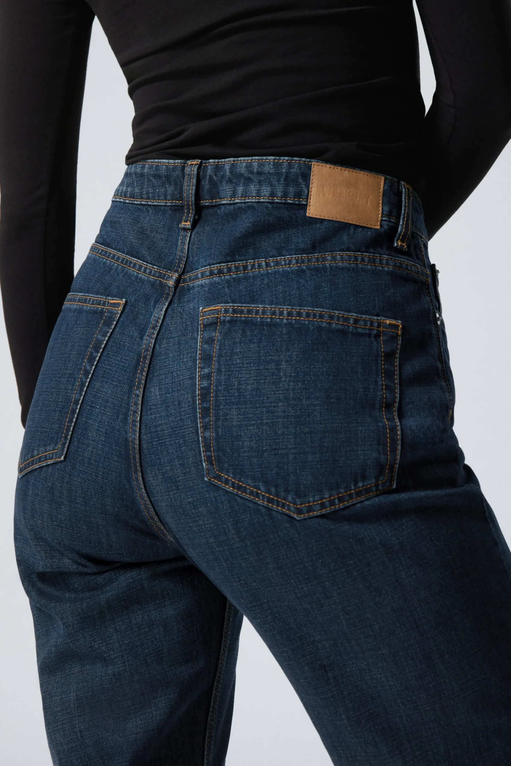 Weekday ROWE SUPER HIGH WAISTED REGULAR STRAIGHT LEG JEANS sapphire blue dark blue Cheap