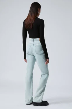 Weekday ROWE SUPER HIGH WAISTED REGULAR STRAIGHT LEG JEANS opulent blue light blue Discount