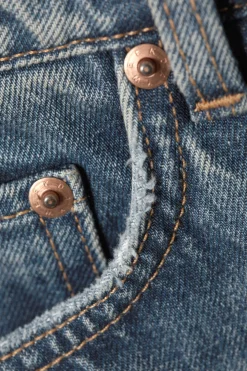 Weekday ROWE SUPER HIGH WAISTED REGULAR STRAIGHT LEG JEANS iron blue medium blue Clearance