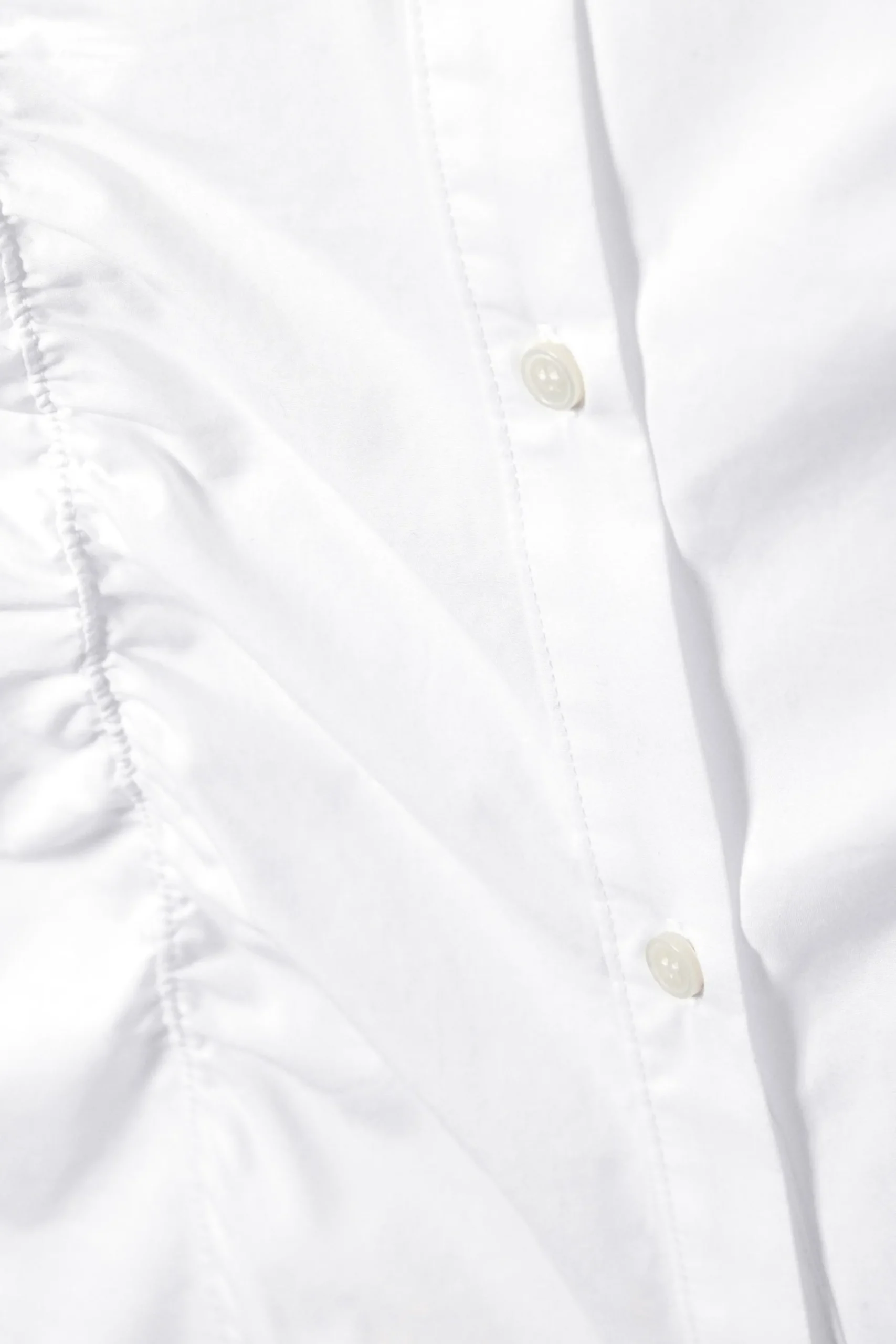 Weekday RUCHED POPLIN SHIRT white Cheap