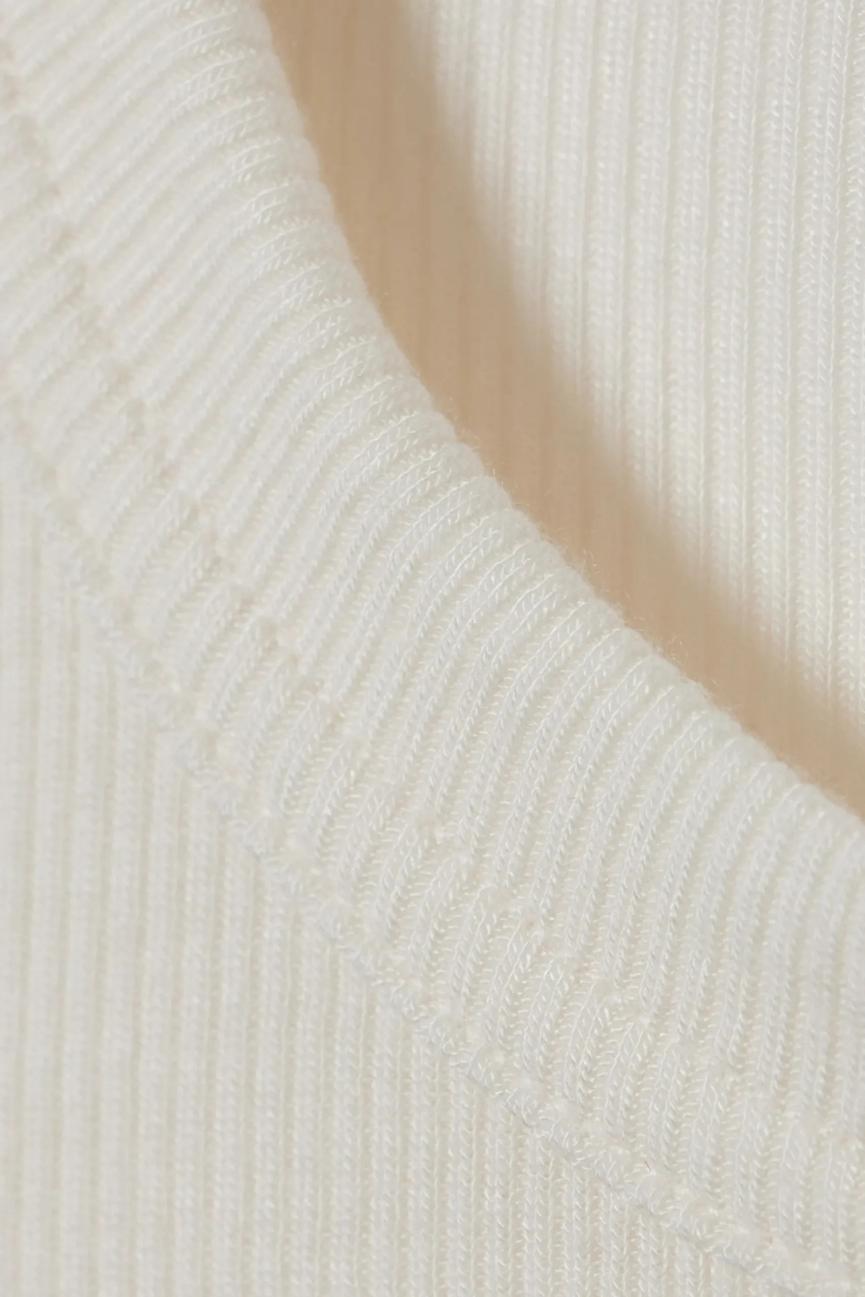 Weekday SHEER RIB SHORT SLEEVE T-SHIRT white Clearance