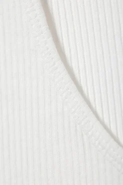 Weekday SHEER RIB TANK TOP white Sale