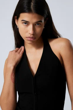 Weekday SHORT HALTERNECK TOP black New