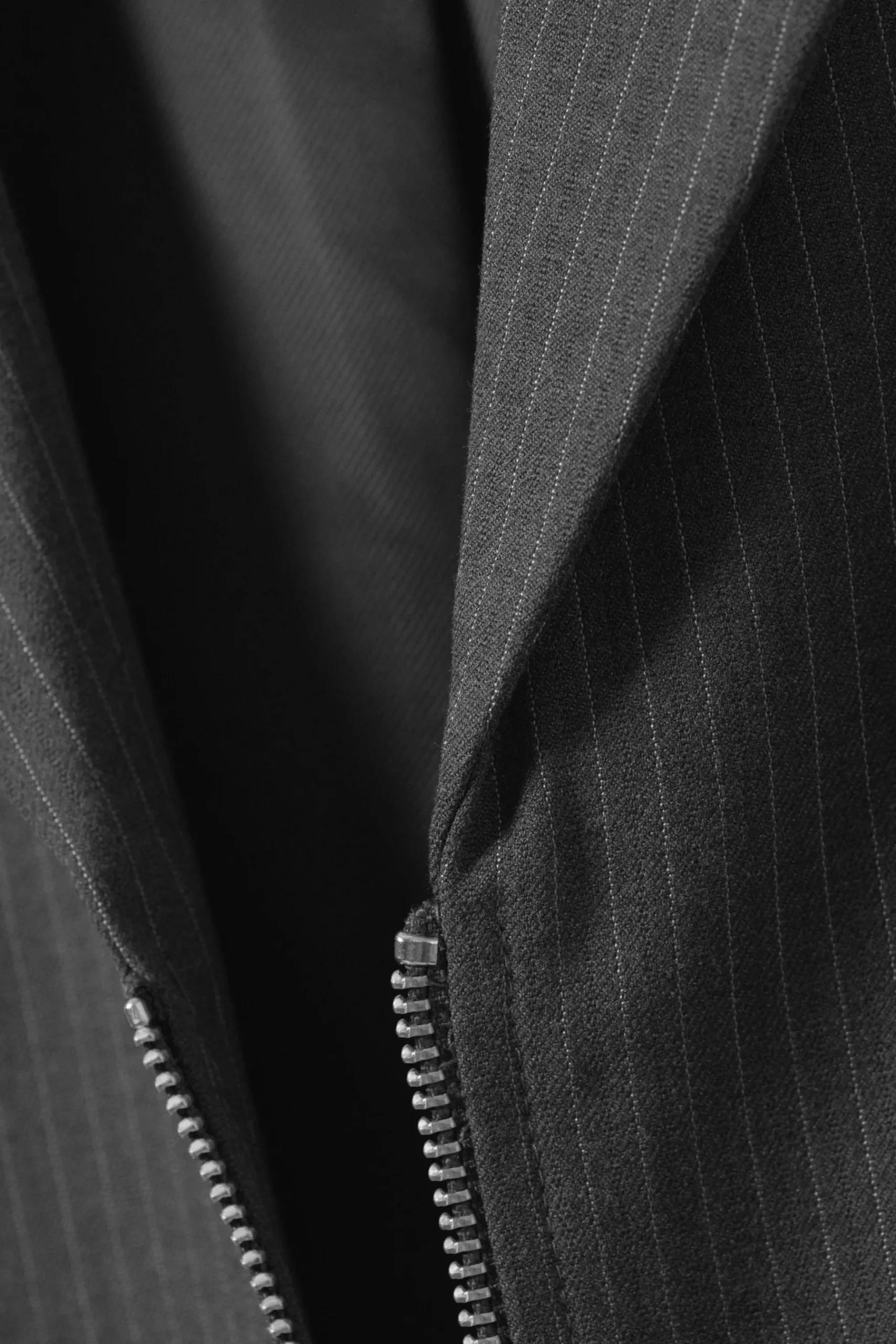 Weekday SHORT ZIP-BLAZER striped grey New