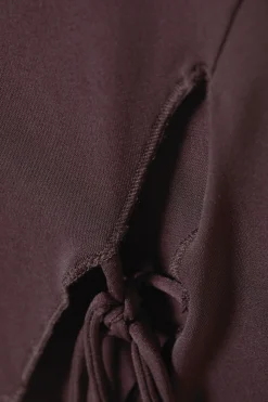 Weekday SIDE TIE SLEEVELESS TOP dark plum Fashion