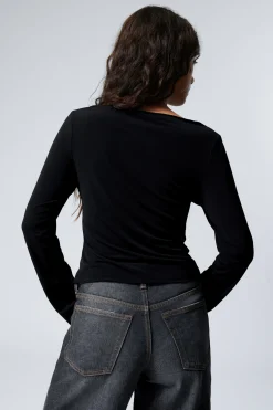 Weekday SIDE TIE TOP black Outlet