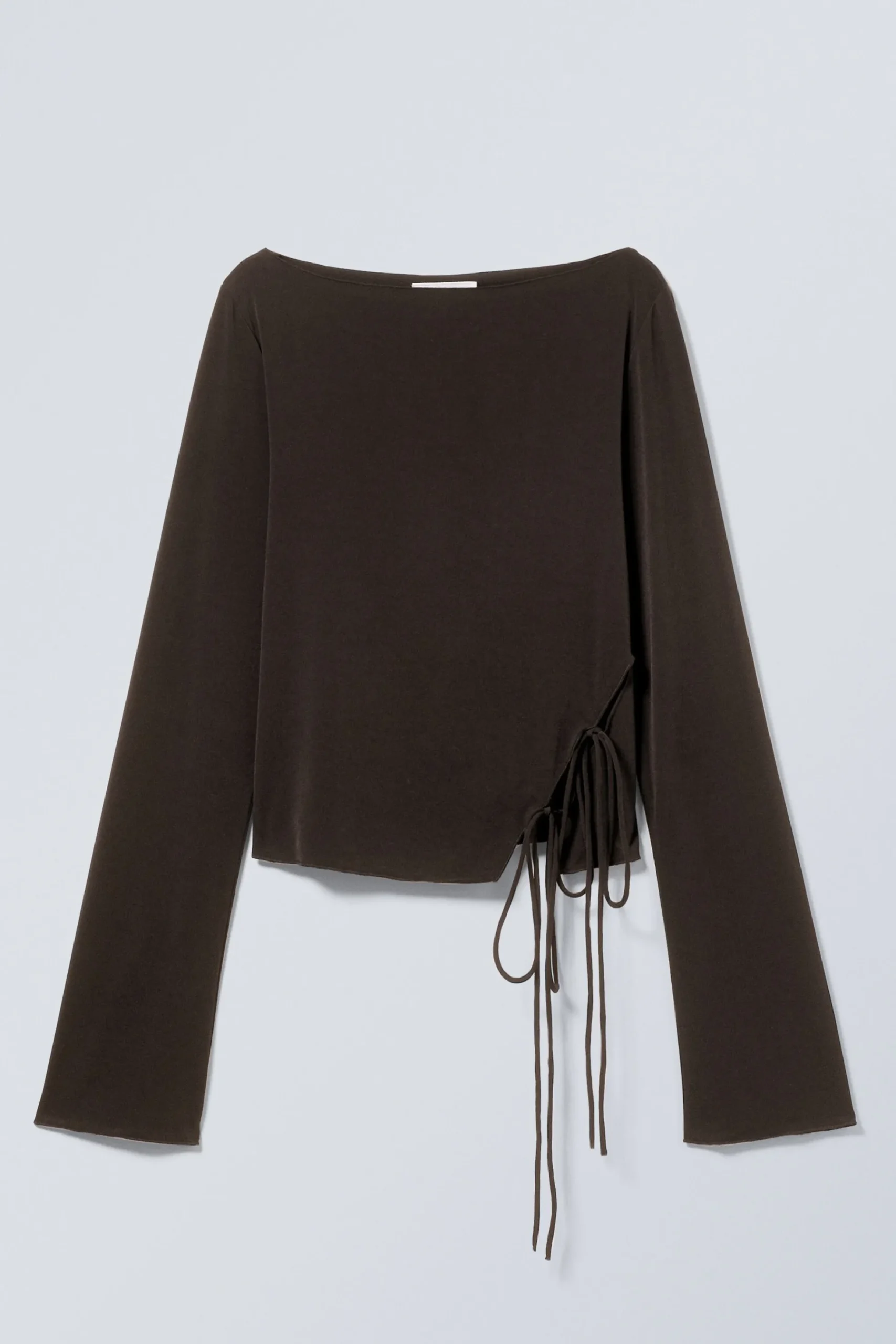 Weekday SIDE TIE TOP dark brown Sale