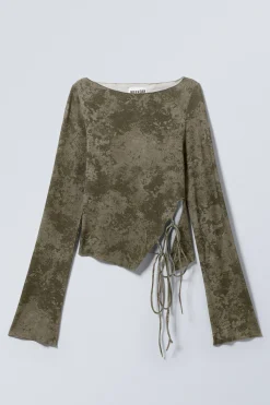 Weekday SIDE TIE TOP taupe smoked granite Clearance