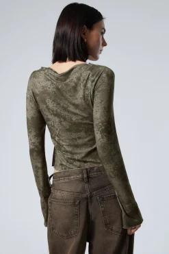 Weekday SIDE TIE TOP taupe smoked granite Clearance