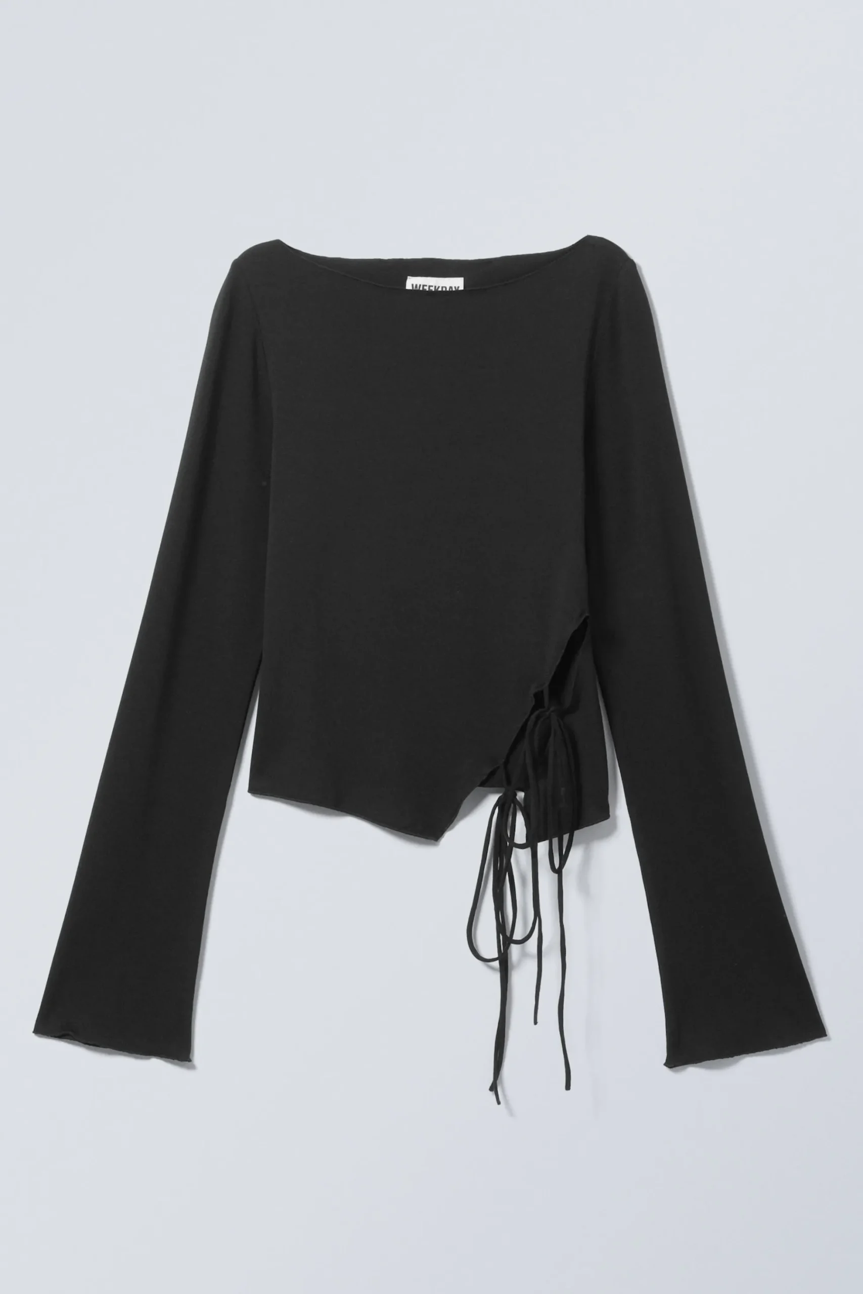 Weekday SIDE TIE TOP black Hot