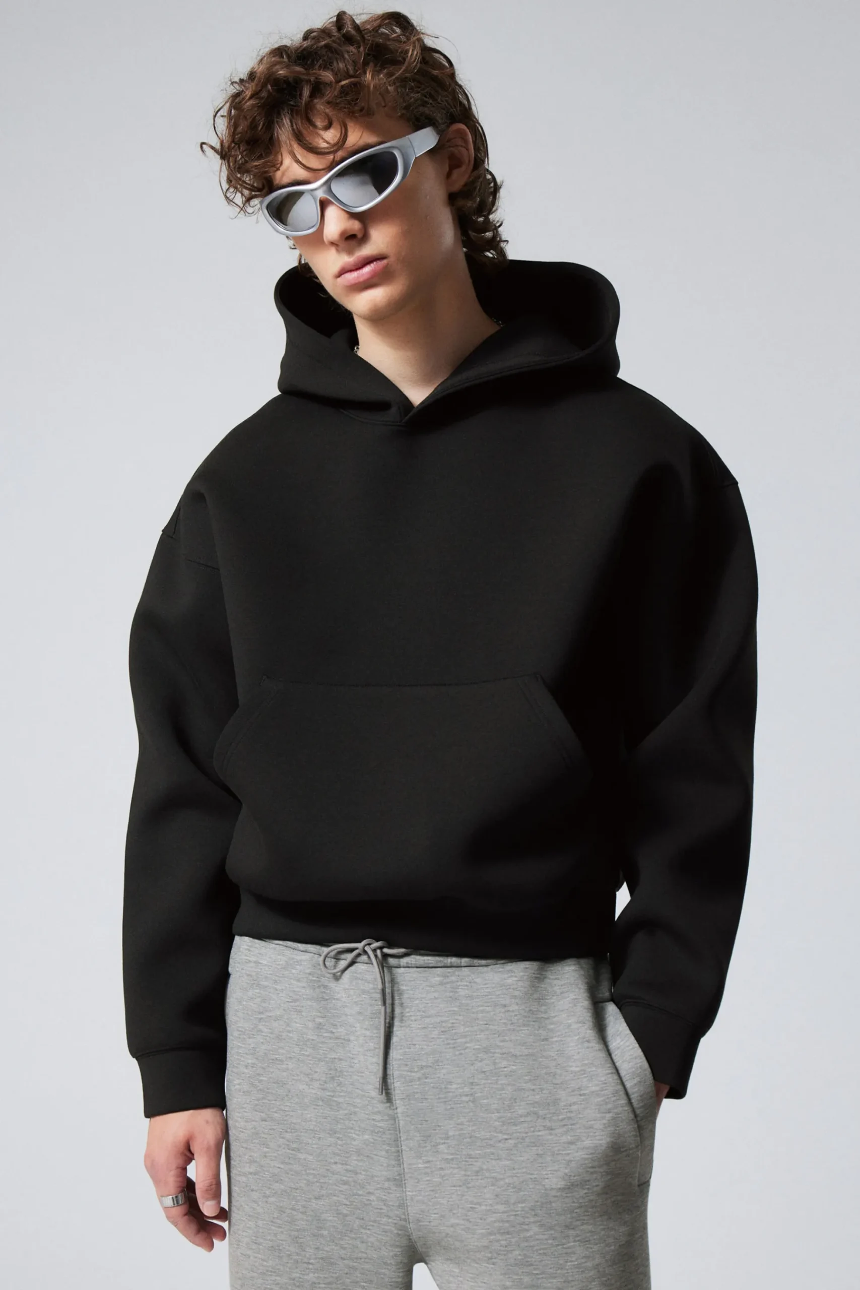 Weekday SIMON SCUBA HOODIE black Clearance