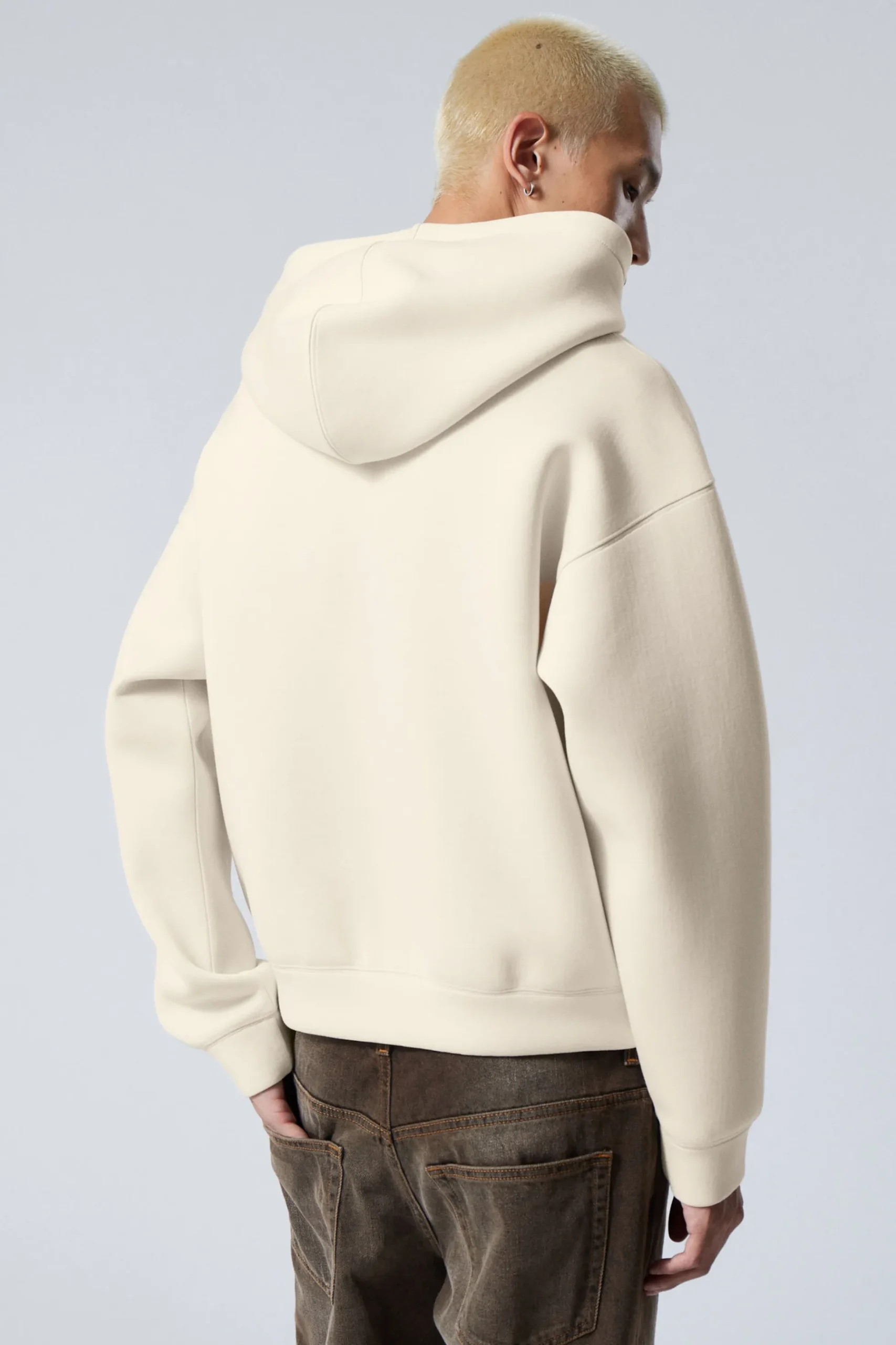 Weekday SIMON SCUBA HOODIE light dusty mole New