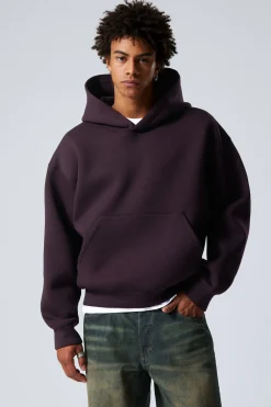 Weekday SIMON SCUBA HOODIE dark plum New
