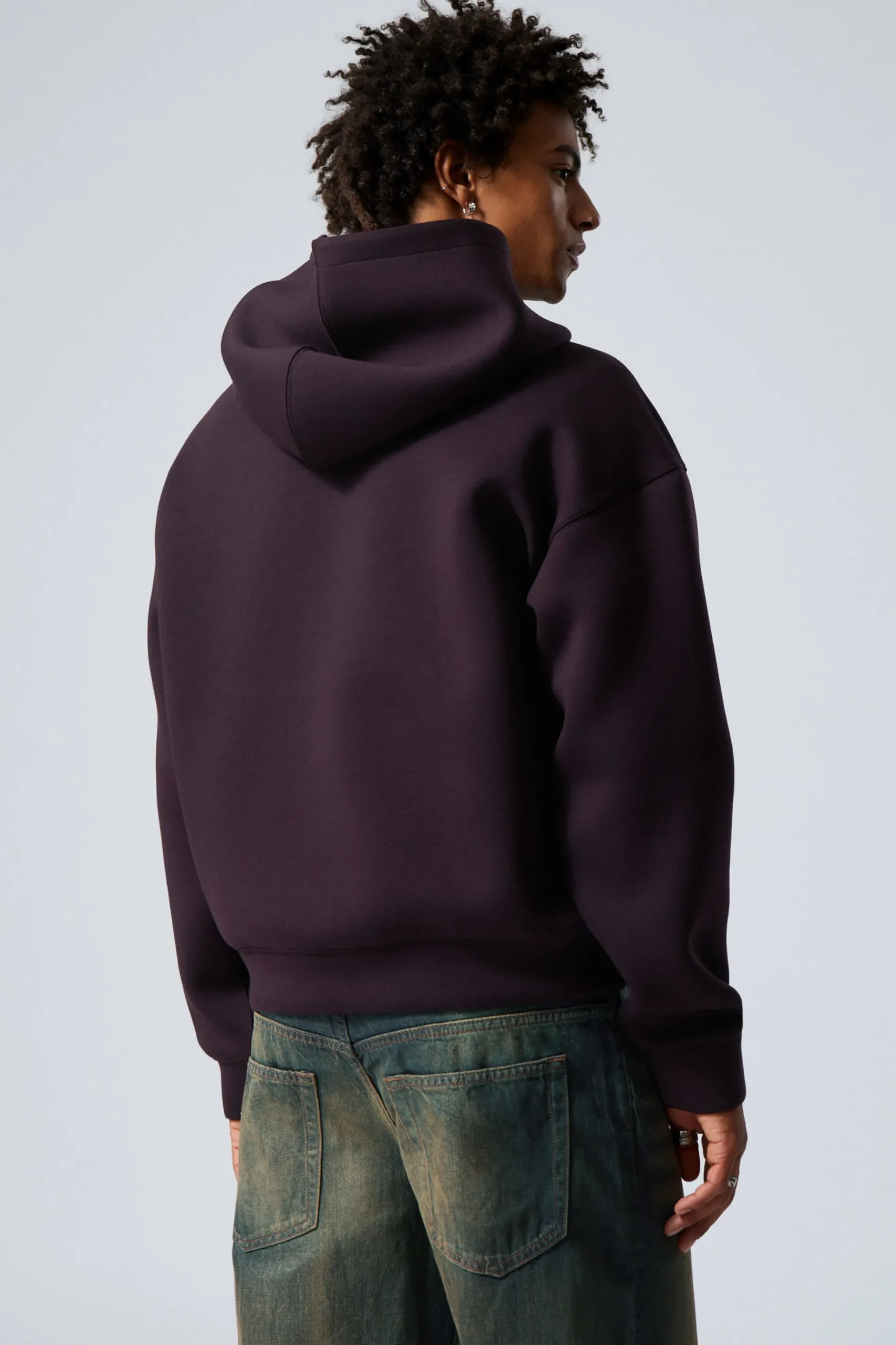 Weekday SIMON SCUBA HOODIE dark plum New
