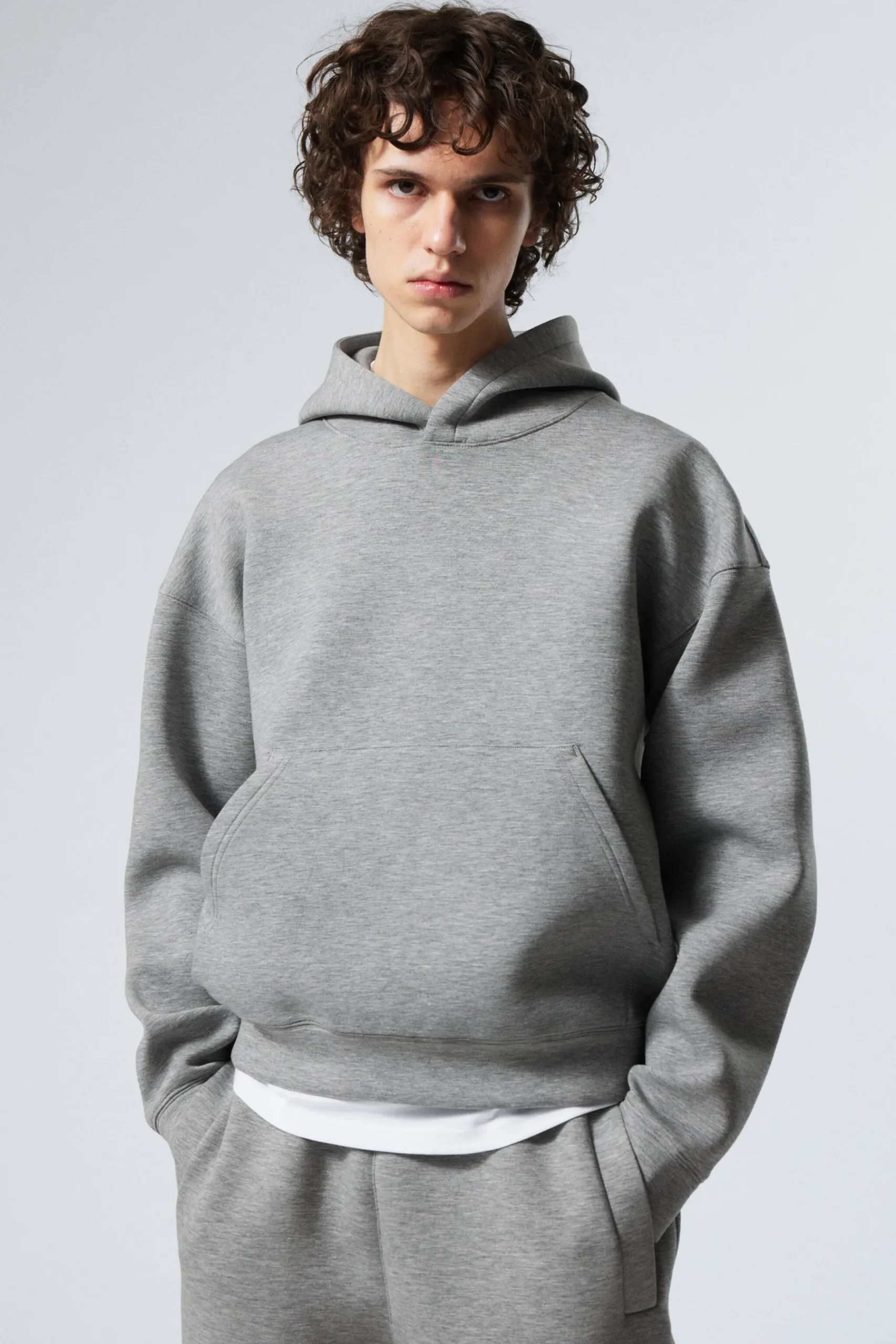 Weekday SIMON SCUBA HOODIE grey melange Fashion