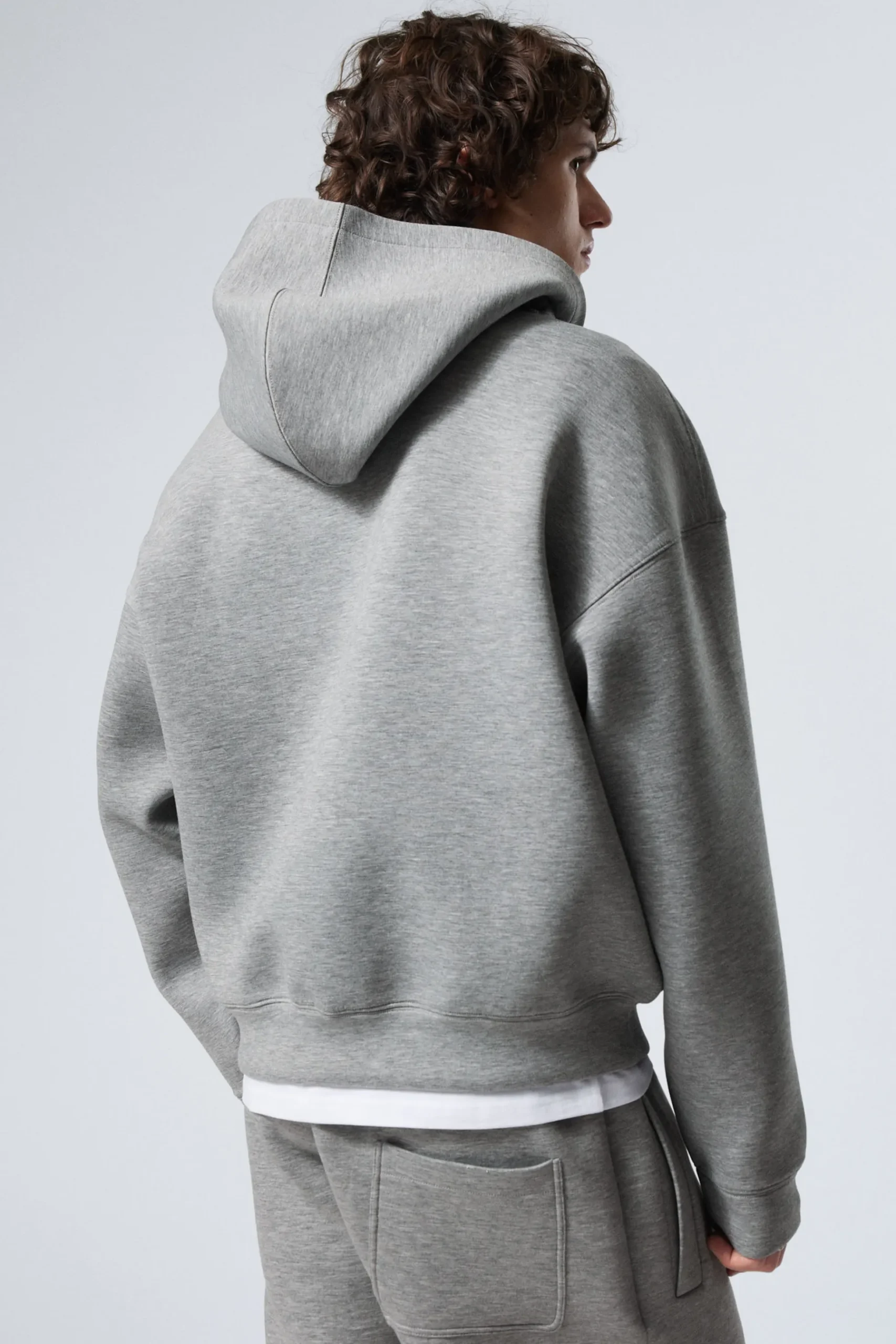 Weekday SIMON SCUBA HOODIE grey melange Fashion