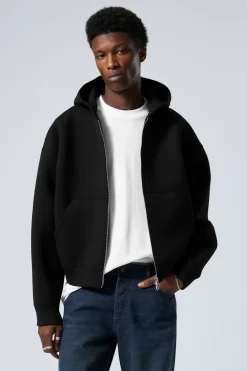 Weekday SIMON SCUBA ZIP HOODIE black New