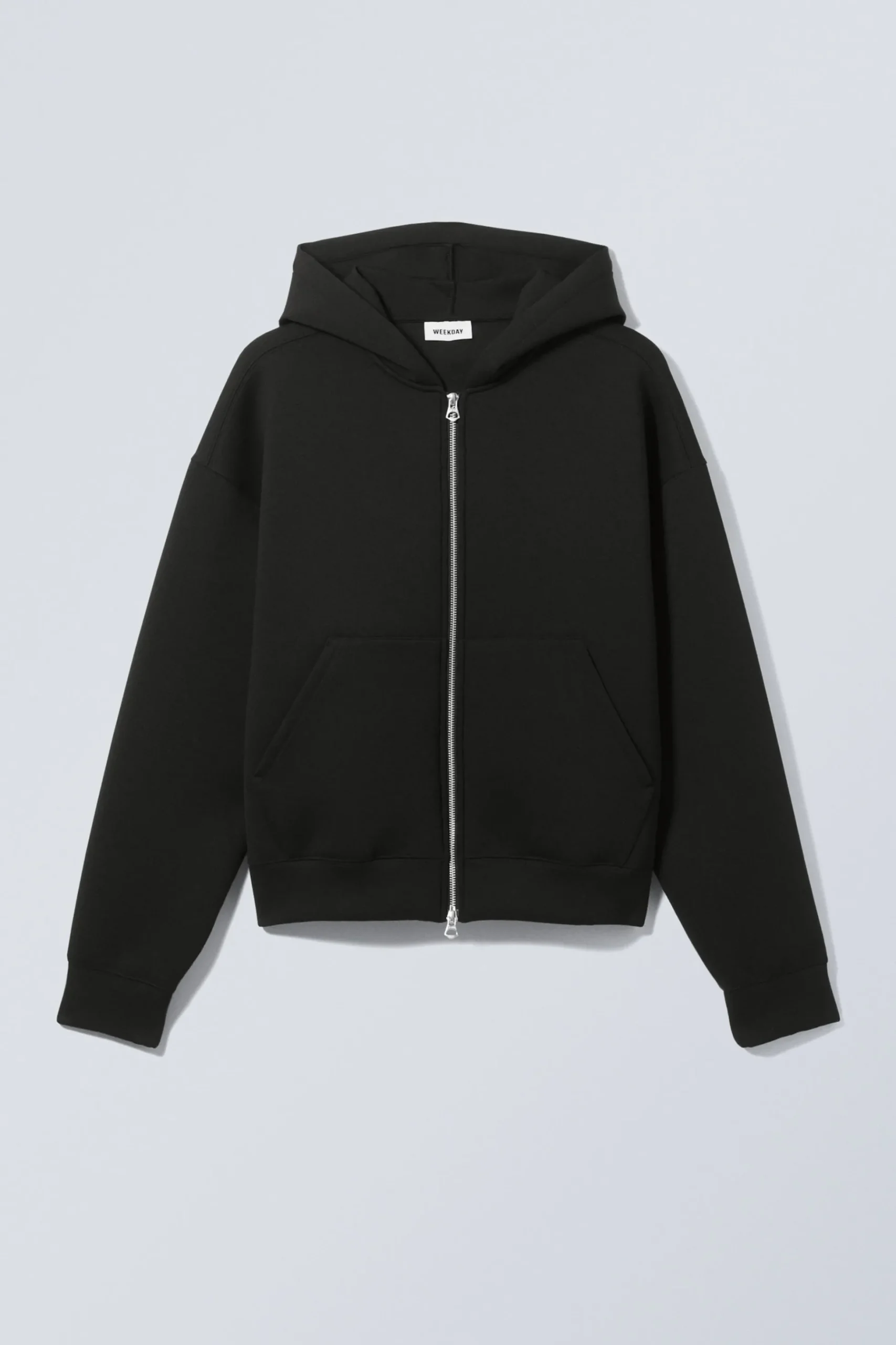 Weekday SIMON SCUBA ZIP HOODIE black New
