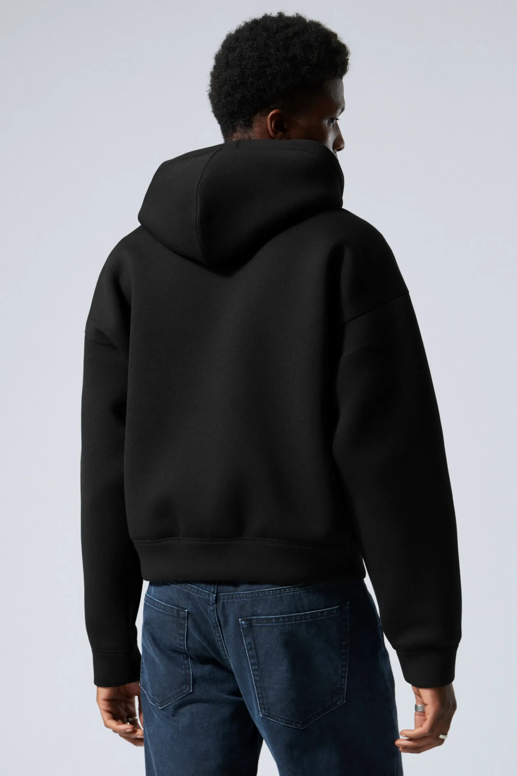 Weekday SIMON SCUBA ZIP HOODIE black New