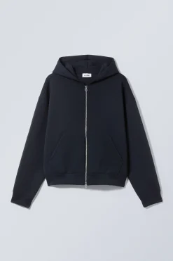Weekday SIMON SCUBA ZIP HOODIE dark blue Cheap