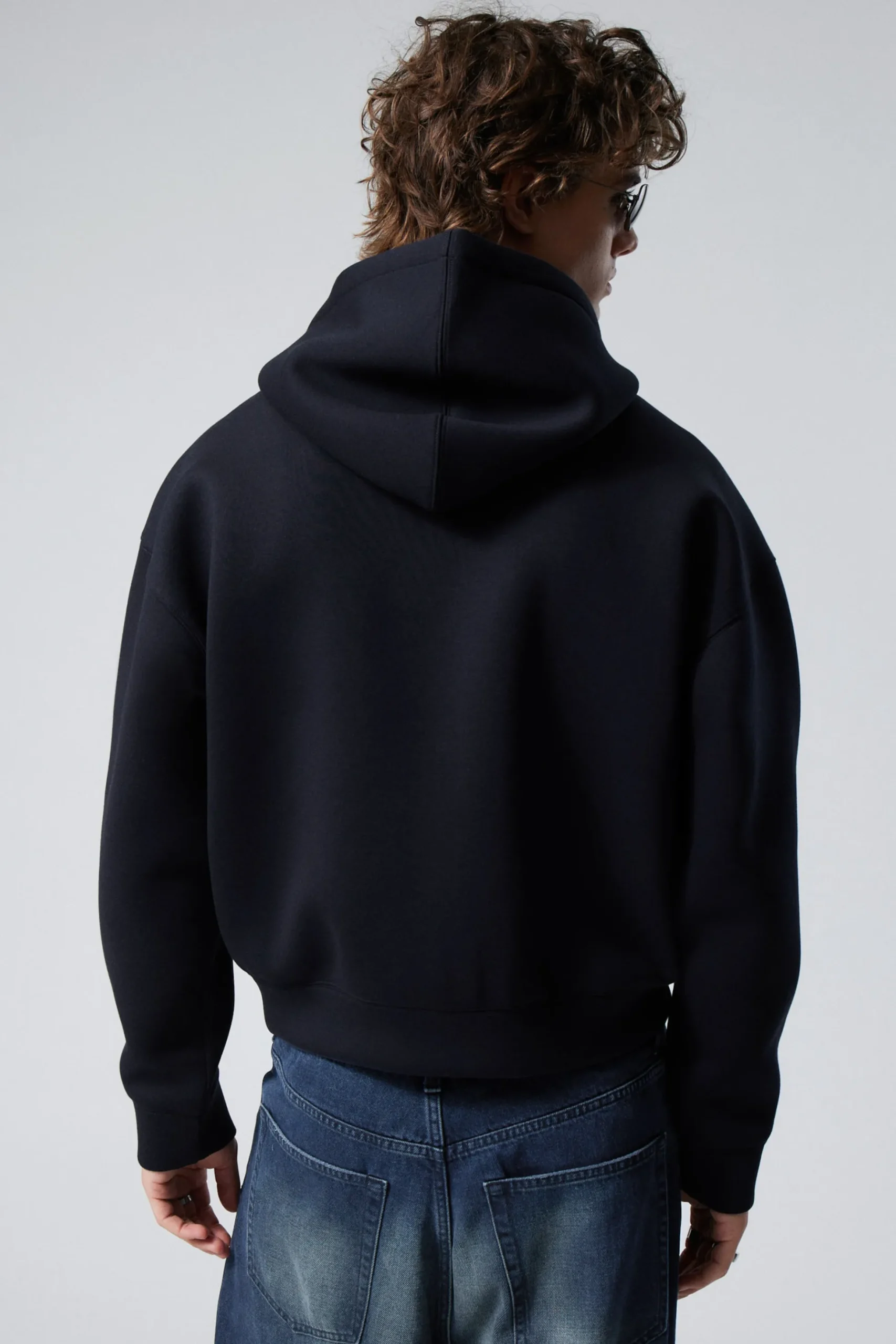 Weekday SIMON SCUBA ZIP HOODIE dark blue Cheap