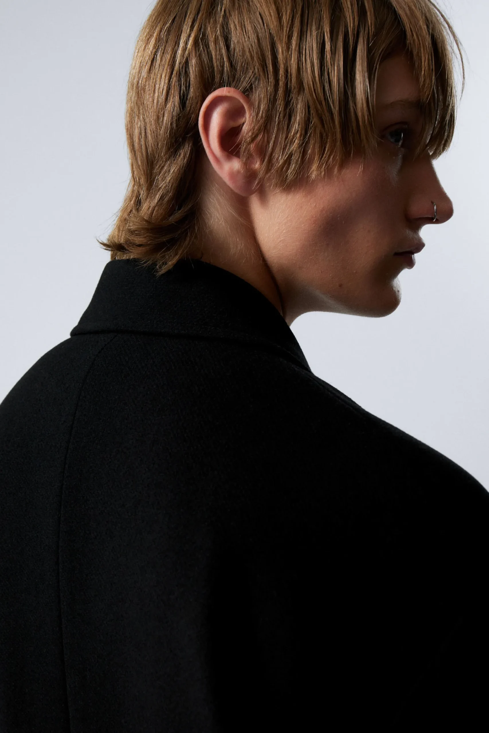 Weekday SINGLE BREASTED WOOL-BLEND COAT black Discount