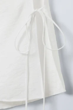 Weekday SLEEVELESS BOAT-NECK TIE TOP white Best Sale