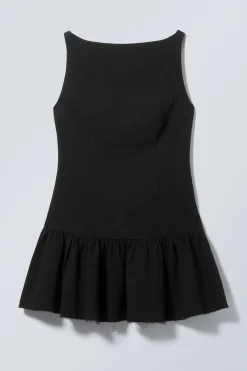 Weekday SLEEVELESS TWILL MINI DRESS black Best