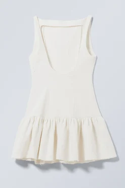 Weekday SLEEVELESS TWILL MINI DRESS white Best