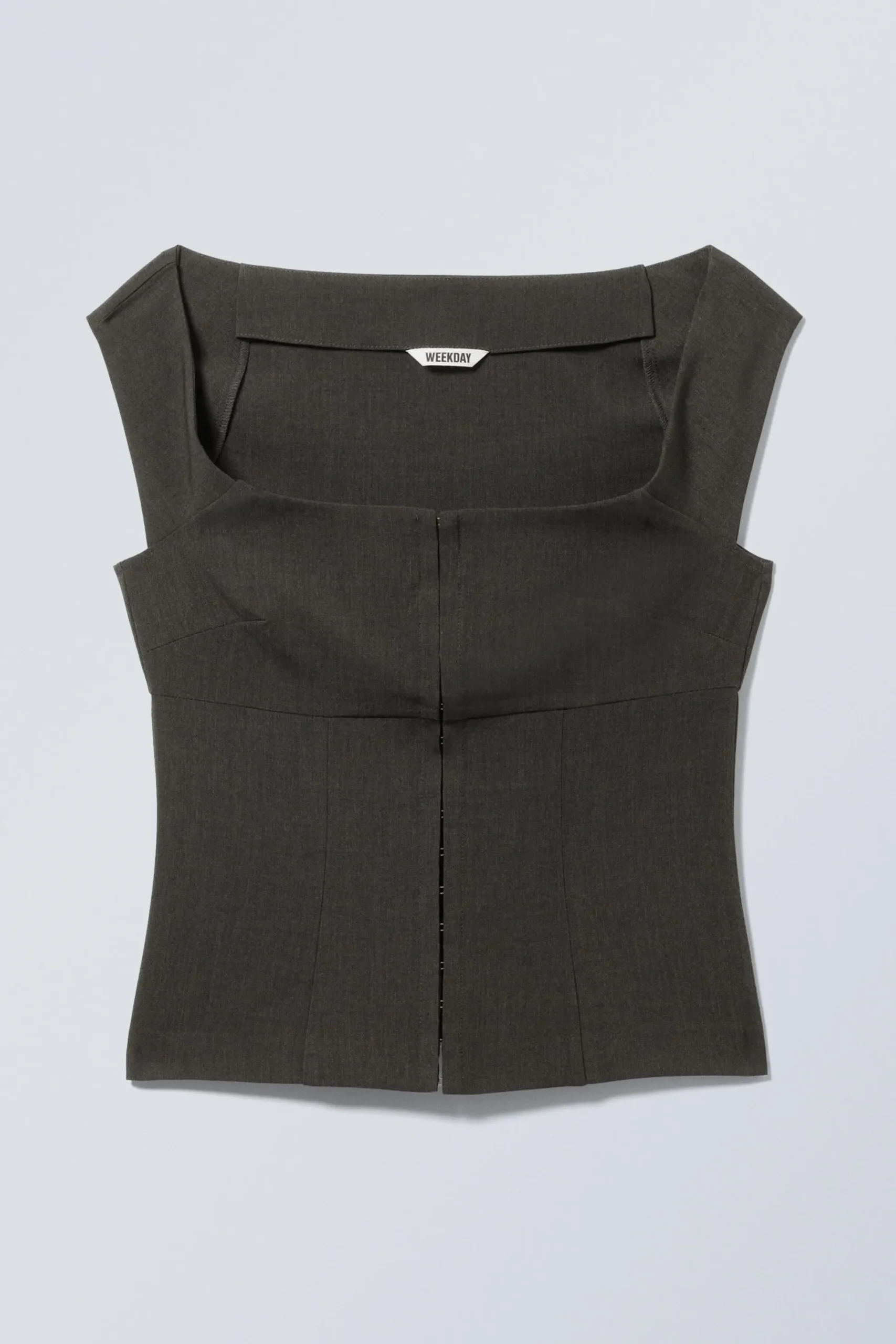 Weekday SLEEVELESS WIDE NECK TOP dark grey Store