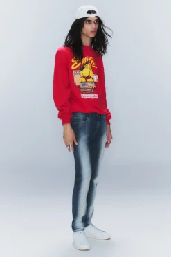 Weekday SLEEZE LOW WAIST SKINNY JEANS blue spray Discount