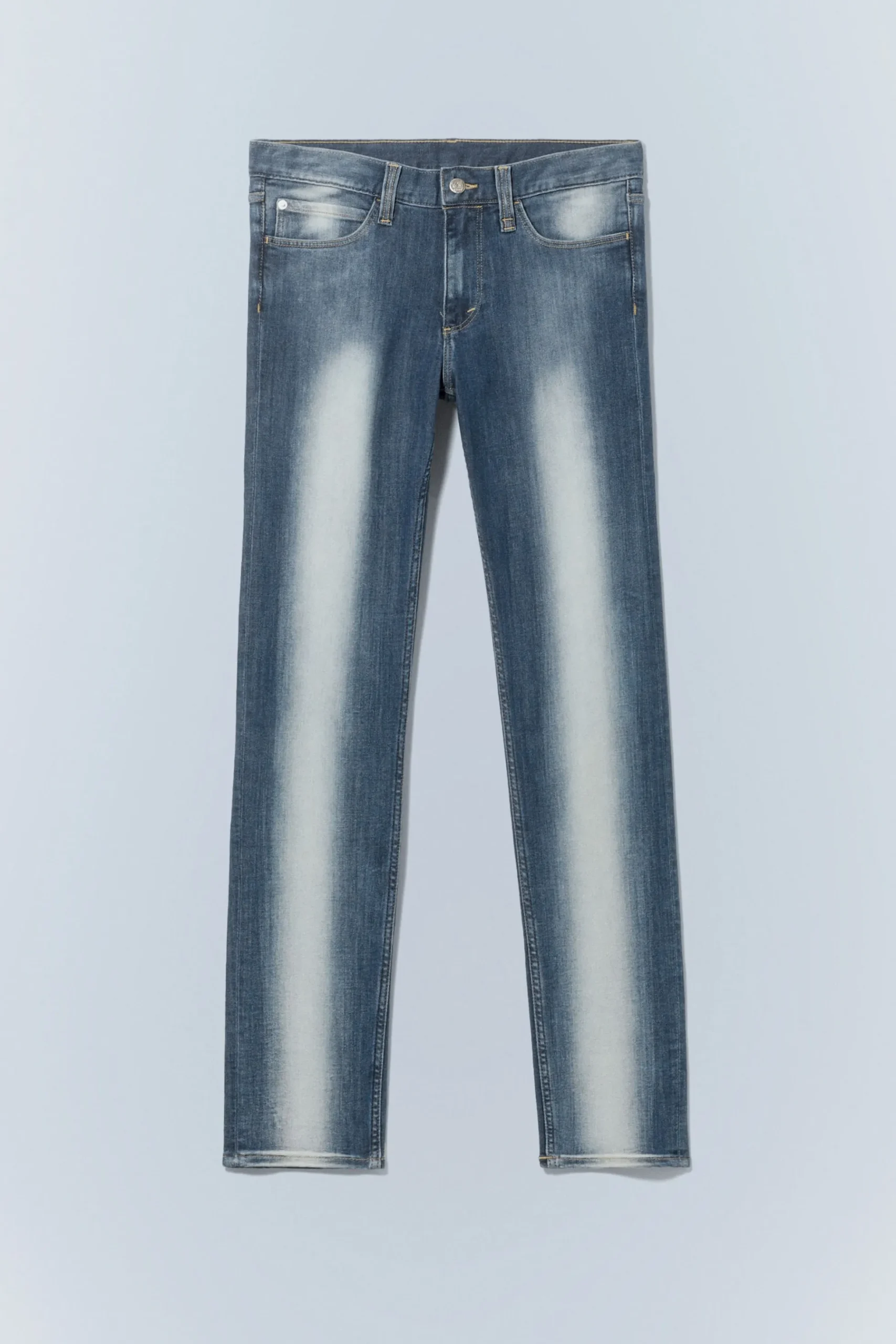 Weekday SLEEZE LOW WAIST SKINNY JEANS blue spray Discount