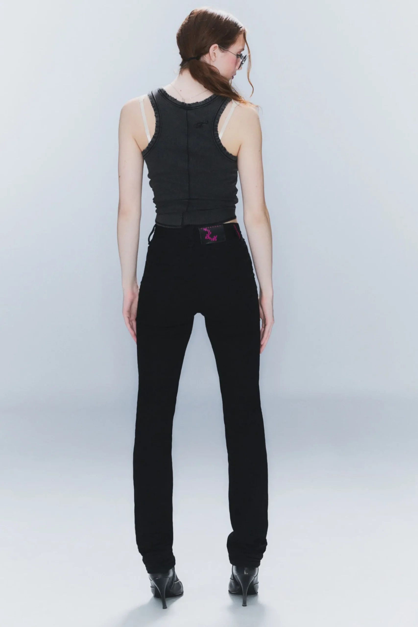 Weekday SLEEZIE HIGH WAIST SKINNY JEANS black Fashion