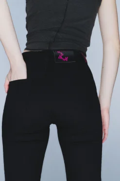 Weekday SLEEZIE HIGH WAIST SKINNY JEANS black Fashion