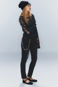 Weekday SLEEZIE LOW WAIST SKINNY JEANS black Discount