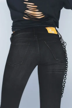 Weekday SLEEZIE LOW WAIST SKINNY JEANS black Discount