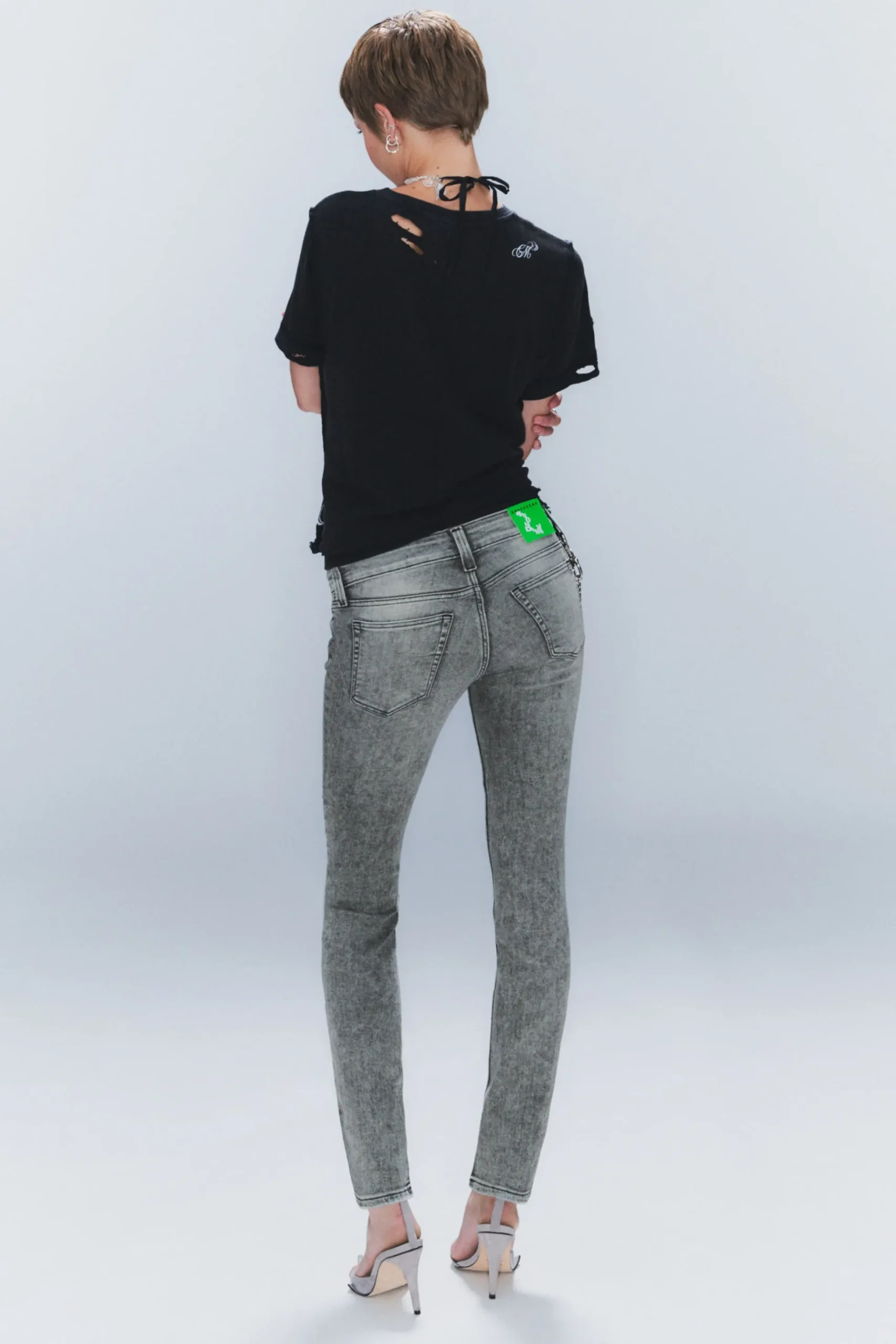 Weekday SLEEZIE LOW WAIST SKINNY JEANS post grey Discount